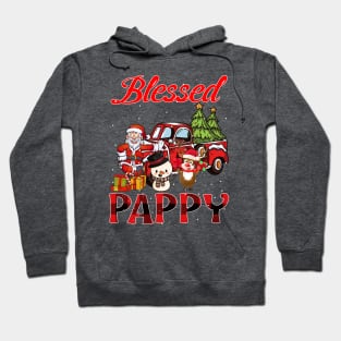 Blessed Pappy Red Plaid Christmas Hoodie